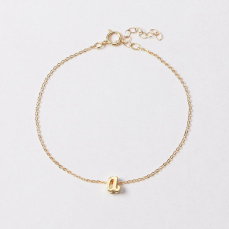 S925 Silver Personalized Initial Letter Name Bracelet